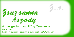 zsuzsanna aszody business card